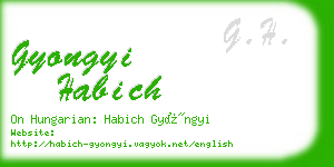 gyongyi habich business card